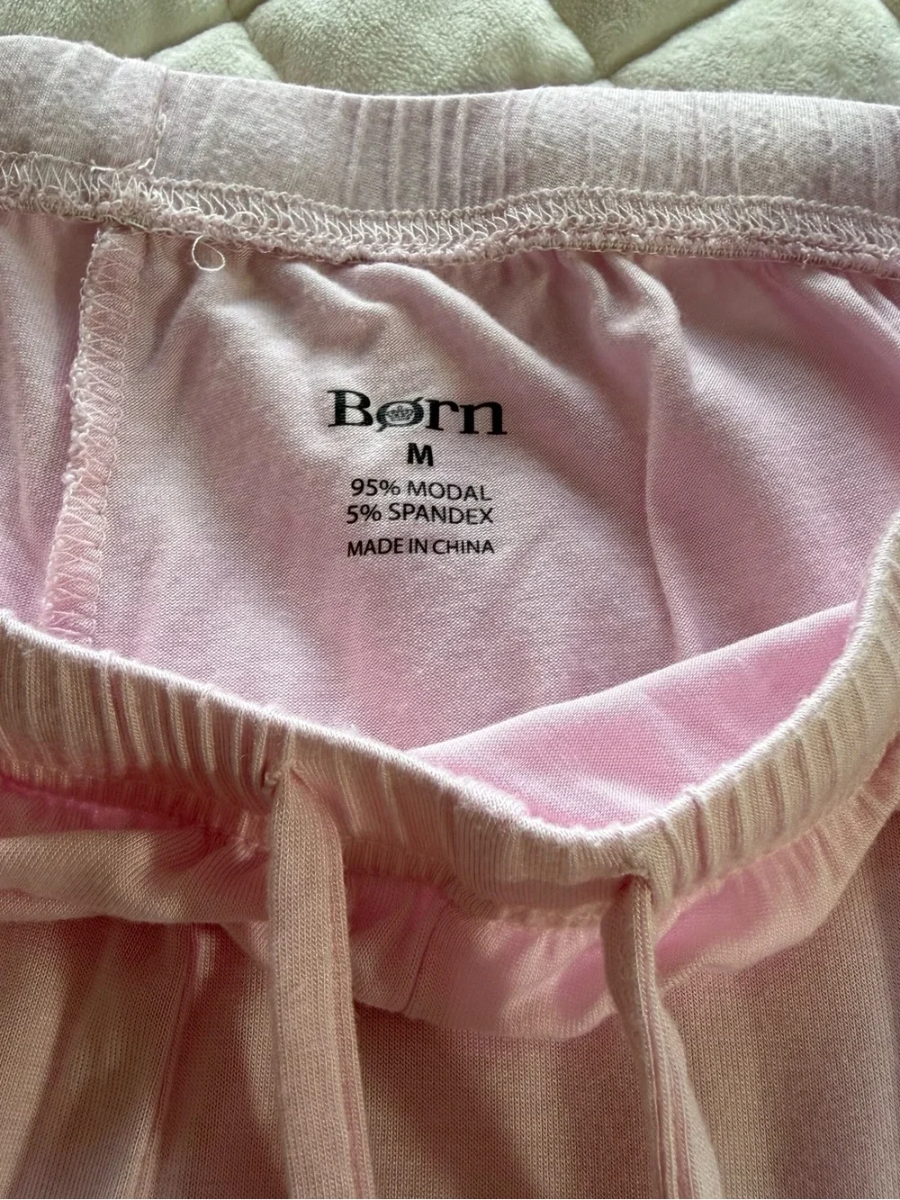 Børn Blush Pink Modal Pajama Set Size Medium Short Sleeve Button Front Top Pants